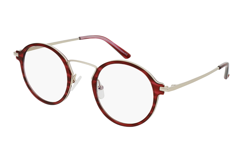 Ari Dark Red eyeglasses side view