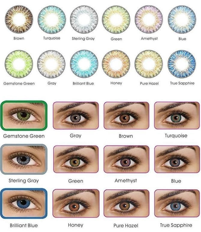 Freshlook tühjendusmüük - erinevad värvid ja tugevused